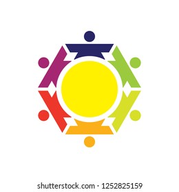 Group or team icon vector template.