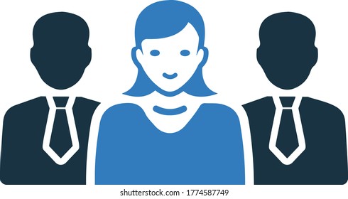 Group, team leader icon design