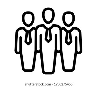 group team leader single isolated icon with outline style