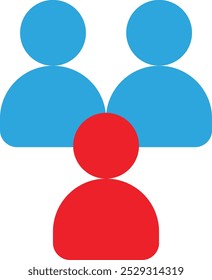 Ilustración plana de Vector de Personas de Equipo de grupo
