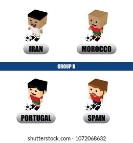 group team soccer tournament vector art
