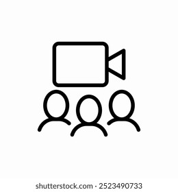 group team video icon sign vector