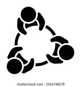 group teamwork icon social people vector