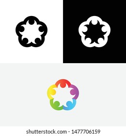 Group Teamwork People Cell Logo