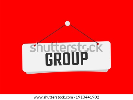 group text on door sign
