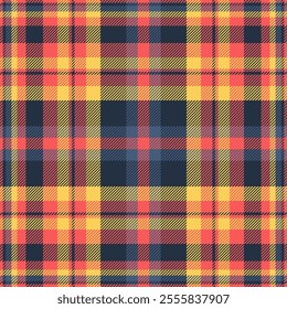 Group textile check plaid, trend texture tartan vector. Paisley background seamless pattern fabric in red and dark colors palette.