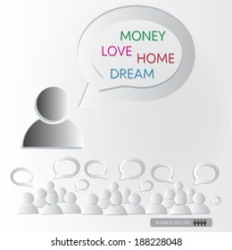 group think and discussion in the class, vector illustration