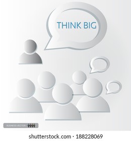 group think and discussion in the class, vector illustration