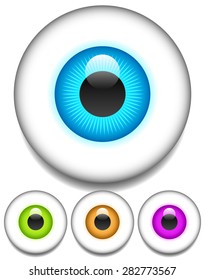 Group of three 3d person, character vector icon.