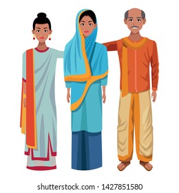 Family Social Concept Indian Person Generations Stock Vector (Royalty ...