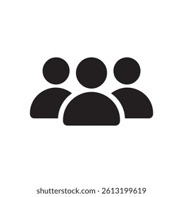 Group of Three People Editable Vector Illustration isolated on a white background perfect for teamwork and collaboration design