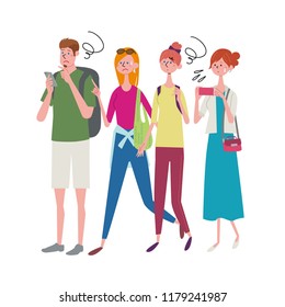 A group tour in difficulties 