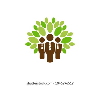 Group Tree Icon Logo Design Element