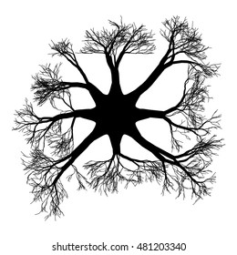 Group of trees. Abstract vector illustration