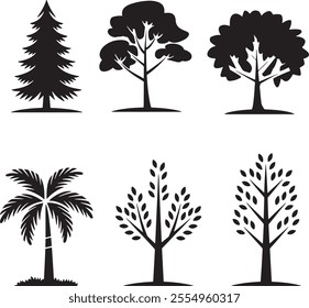 A group of trees with leaves