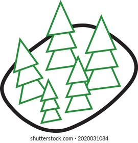 Baumgruppe, Retrografik.