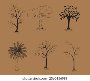 a group of trees without leaves.