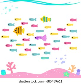A group of tropical fish