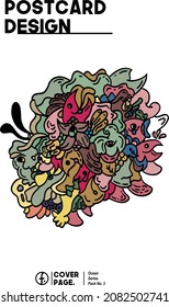 un grupo de criaturas submarinas se manifestaba contra la contaminación marina doodles volumen 3