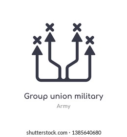 group union military strategy icon. isolated group union military strategy icon vector illustration from army collection. editable sing symbol can be use for web site and mobile app