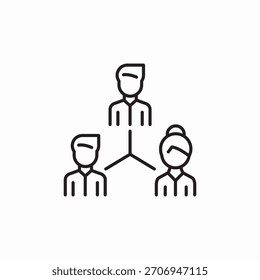 Vector de signo de icono de equipo de unidad de grupo