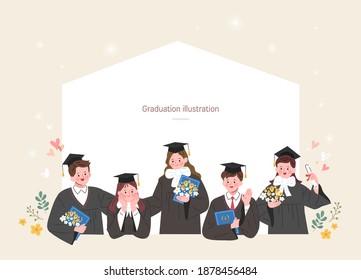 a group of university graduates
