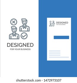Group, User, Job, good, cancel Grey Logo Design and Business Card Template