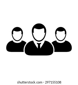 Group of User, Management Team Leader Icon - Vector