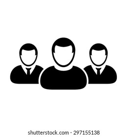 Group of User, Management Team Leader Icon - Vector