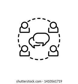 group user talking. perfect group user conversation. web design and mobile design. white background.
