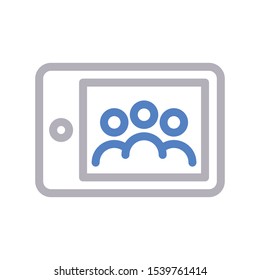 group vector color line icon 