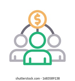 group vector color line icon 