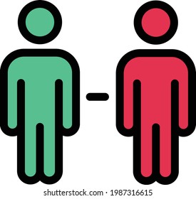 group vector color line icon