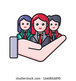 group vector flat color icon 