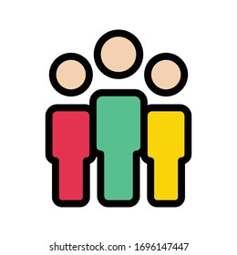 group vector flat color icon 