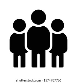 group vector glyph flat icon 