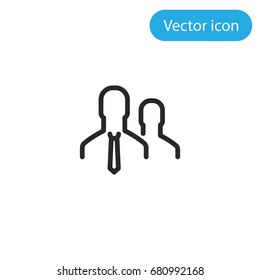 Group vector icon, illustration symbol