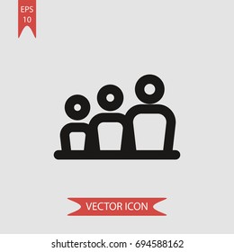 Group vector icon, illustration symbol