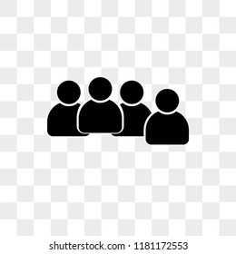 Group vector icon isolated on transparent background, Group logo concept