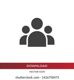 Group vector icon in modern design style for web site and mobile app