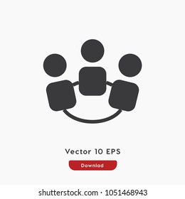 Group vector icon. People symbol. Best modern flat pictogram illustration for web and mobile apps design