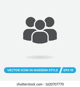 Group vector icon, simple sign for web site and mobile app.