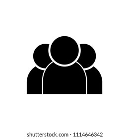 Group vector icon, team symbol. Simple, flat design for web or mobile app