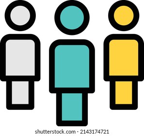 ilustración vectorial de grupo aislada en un fondo transparente. iconos vectoriales de color para el concepto o los gráficos web.