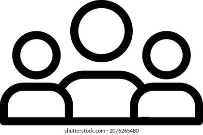 ilustración del vector de grupo en un fondo transparente. Símbolos de calidad premium. Icono vectorial de trazo para el concepto y diseño gráfico.