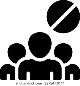 Gruppen-Vektorgrafik auf transparentem Hintergrund. Hochwertige Symbole. Glyphen Vektorsymbole für Konzept und Grafikdesign. 
