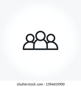 Group vector out line icon