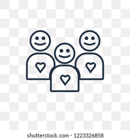 Group vector outline icon isolated on transparent background, high quality linear Group transparency concept can be used web and mobile