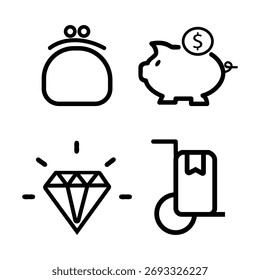 Un grupo de diseños de iconos de Verties