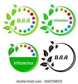Group vitamins, multivitamin. Biologically active additive. Vector illustration. Flat style.